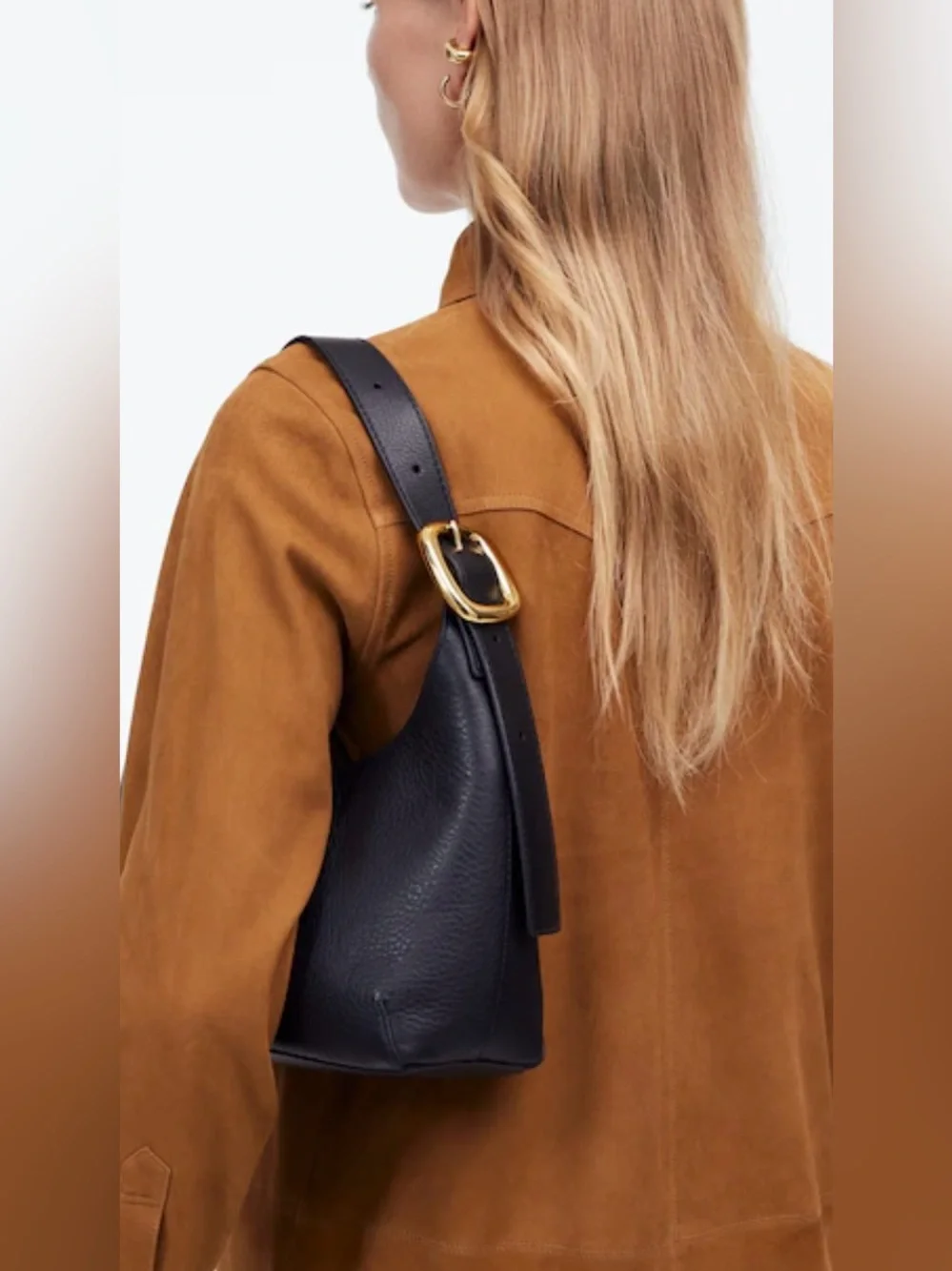 Madewell The Sculptural Buckle Leather Shoulder Bag NWOT